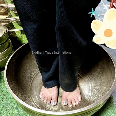 Foot Singing Bowls – A large foot print engrave inside bowl